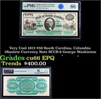 Very Cool 1872 $50 South Carolina, Columbia Obsole