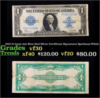 1923 Speelman/White $1 large size Blue Seal Silver