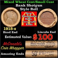 Lincoln Wheat Cent 1c Mixed Roll Orig Brandt McDon