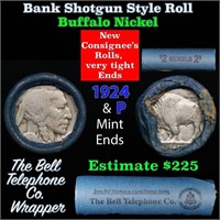 Buffalo Nickel Shotgun Roll in Old Bank Style 'Bel