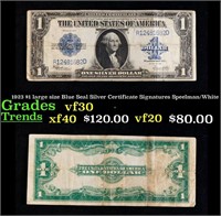 1923 Speelman/White $1 large size Blue Seal Silver