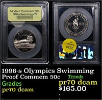 Proof 1996-s Olympics Swimming Modern Commem Half
