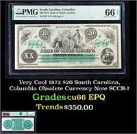 Very Cool 1872 $20 South Carolina, Columbia Obsole