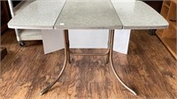 Mid century drop leaf kitchen table with metal
