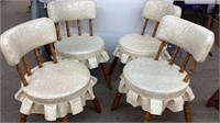 4 upholstered dining table chairs, California