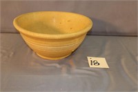 Old Yellow Striped Mixing Bowl