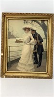 Early 1900’s scene of ship board captain and