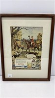 Vintage Hunter Whiskey Advertisement, matted and