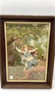 Antique Lithograph in brilliant colors of little