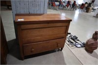 Cherry Blanket Chest Over Single Drawer