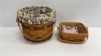 (2) Longaberger baskets, both have handles