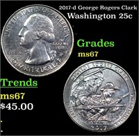 2017-d George Rogers Clark Washington Quarter 25c