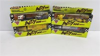 (4) Indy 500 die cast metal collectible Race car