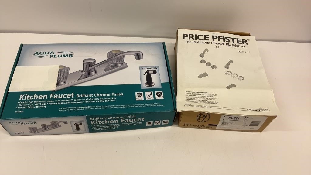 Aqua plumb kitchen faucet and a price Pfister