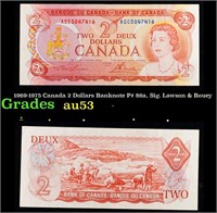 1969-1975 Canada 2 Dollars Banknote P# 86a, Sig. L