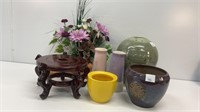 Pottery lot- planters and vases