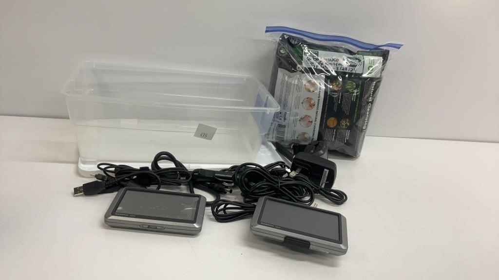 (2) GPS devices Garmin Nuvi. And 6 bags of detox