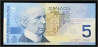 2002 Canada $5 Banknote P# 101a, Knight & Dodge Gr