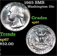 1965 SMS Washington Quarter 25c Grades .