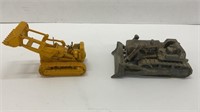 (2) Cast medal construction equipment collectible