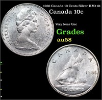 1966 Canada 10 Cents Silver KM# 61 Grades Choice A