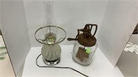 Butter churn large, plug in oil lamp