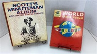 Scott’s Minuteman Album and World Stamp Album,