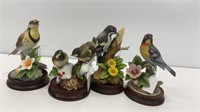 (4) Andrea bird figurines- meadowlark,