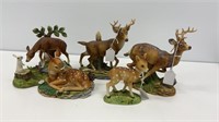 (5) Andrea Deer figurines- fawn, whitetail fawn,
