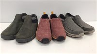 (3) new pairs of men slip on shoes size 12-