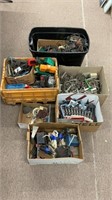 Large assortment of trains and train accessories.