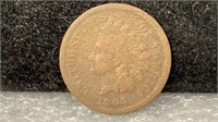 Semi-key: 1864-L Indian Cent, pointed bust, rough