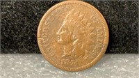 1874 Indian Cent, scratches especially reverse