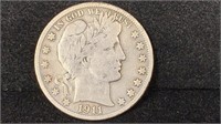1911-S Silver Barber Half Dollar