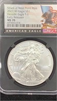 2021 (W) Type 1 NGC MS70 Silver Eagle 1oz Early