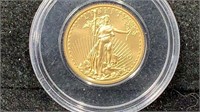 Gold: 2017 UNC 1/10 Oz American Gold Eagle Coin
