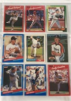 Lot of 9 baseball cards