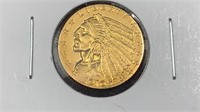 Gold: 1910 UNC $2.50 Indian Head Gold Coin