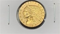 Gold: 1915 UNC $2.50 Indian Head Gold Coin