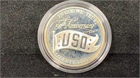 1991 Silver Proof USO 50th Anniversary