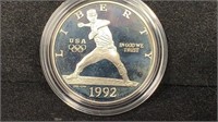 1992 Silver Proof US Olympic Commemorative Dollar