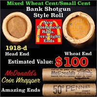 Lincoln Wheat Cent 1c Mixed Roll Orig Brandt McDon