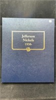 Jefferson Nickels Book 1938-1990, missing 1946-D,