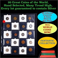 20 Great Coins of the World, hand selected, many t