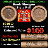 Lincoln Wheat Cent 1c Mixed Roll Orig Brandt McDon