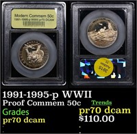 Proof 1991-1995-p WWII Modern Commem Half Dollar 5