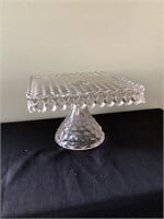 Vintage Glass Cake stand and punch bowl set