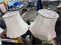 PAIR OF CUSTOM SILK LAMPSHADES