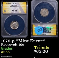 ANACS 1979-p Roosevelt Dime *Mint Error* 10c Grade