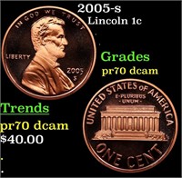 Proof 2005-s Lincoln Cent 1c Graded pr70 dcam BY S